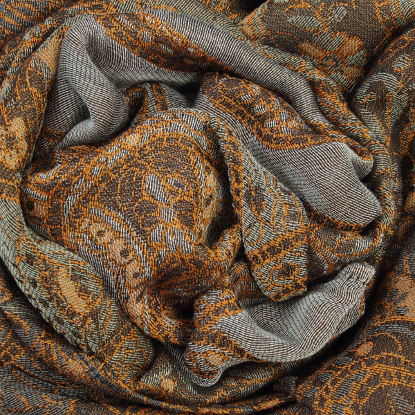 Etole-femme-laine-coton-soie-gris-cuivre-Paisley