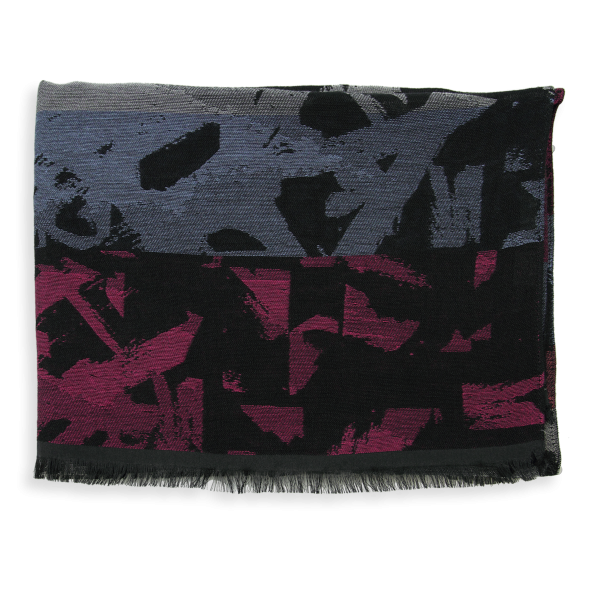 Etole-femme-laine-coton-soie-noir-rose -impulsion