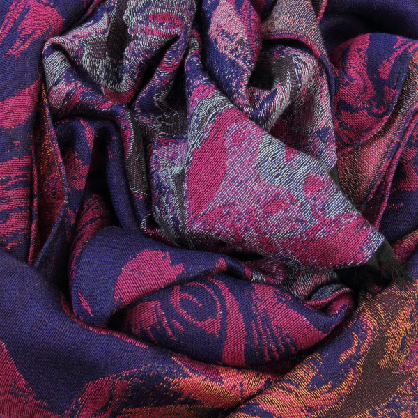 Etole-femme-laine-coton-soie-violet-rose-botanic